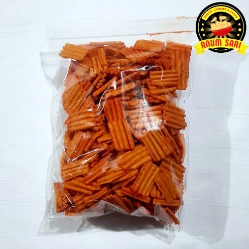 

Keripik Kentang Keriting Rasa BALADO PEDAS 250 Gram - Anum Sari