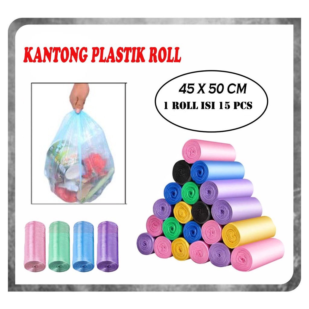 Kantong Plastik Sampah Gulung 45x50cm 1 Roll