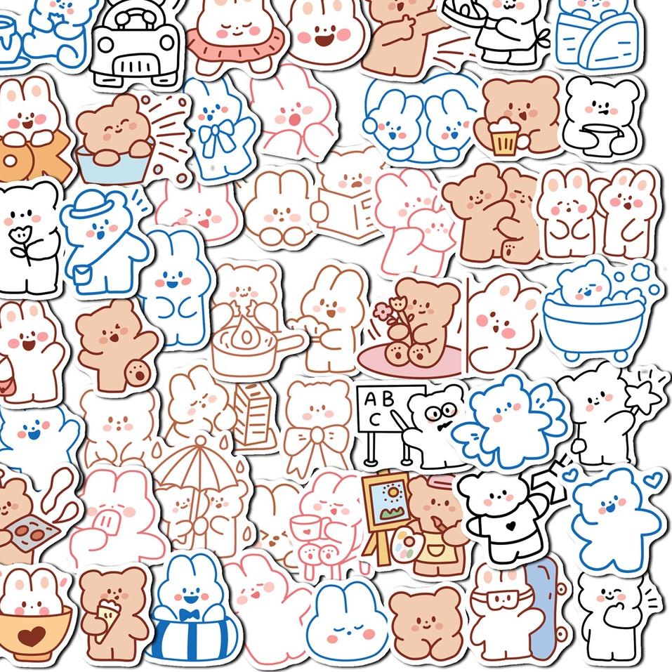 

Code 3u8Ti 80 pcs Stiker Graffiti Kartun Beruang Lucu Anti Air Untuk Dekorasi sepeda DIY