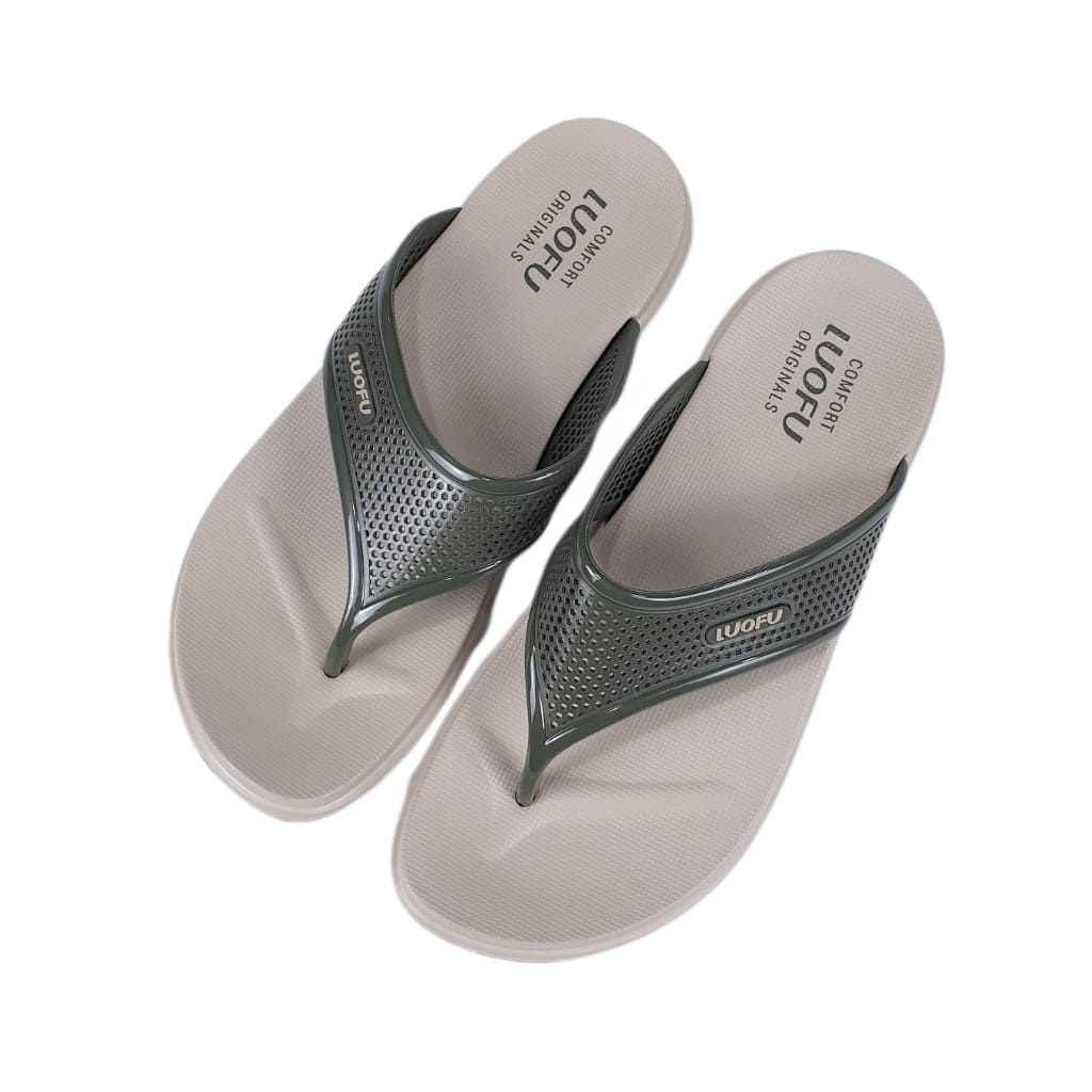 LUOFU ORIGINAL jelly sandal karet empuk murah wanita jepit import cewek E7193NEW-6SMH