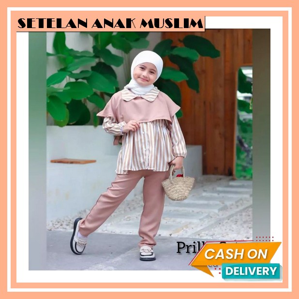 {Baru Datang} Sc-1458 Setelan Anak Cewe Import Grania / Setelan Anak Lebaran Ternyaman / One Set Ana
