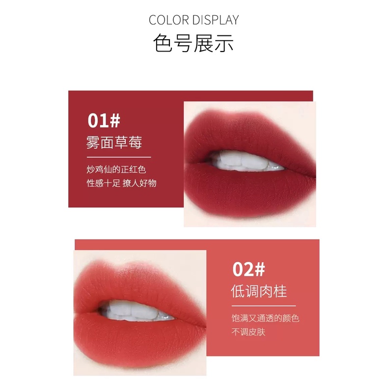 lameila lip glaze matte lipstick anti air lipstik velvet lip gloss LM 2028