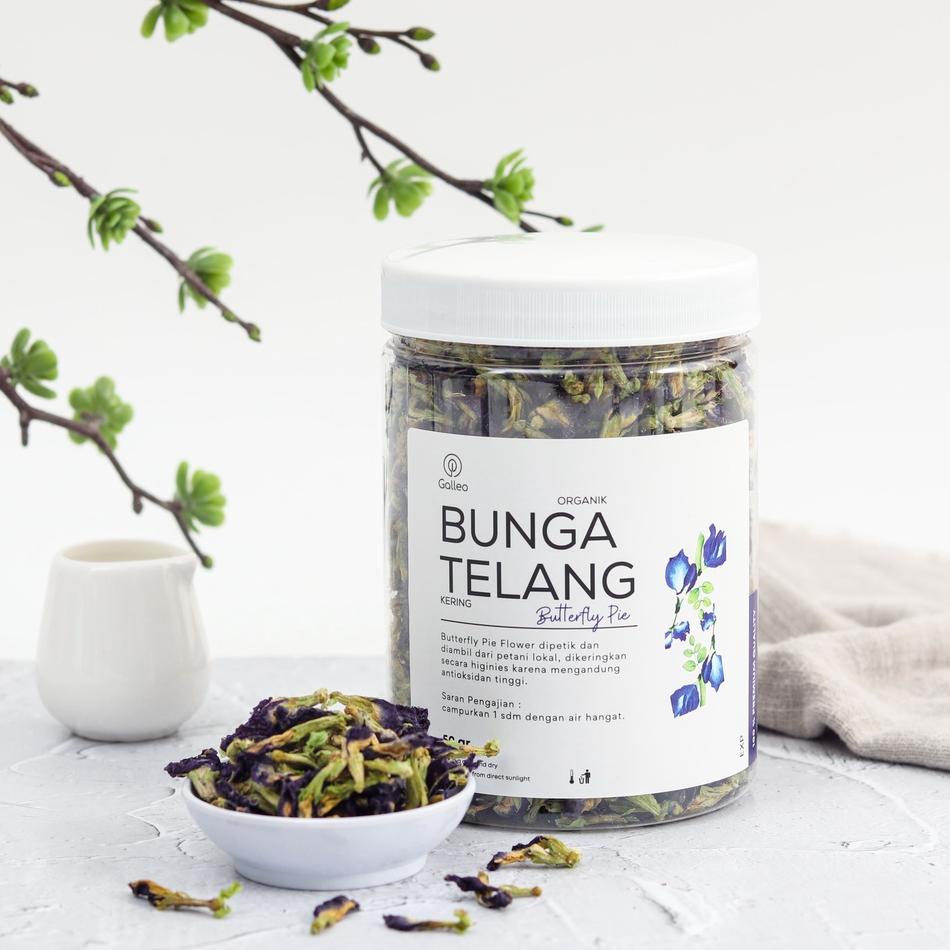 

❤[PROMO ⚡ALE!!!]❤ Teh Bunga Telang Kering Organik 50 gr galleo Butterfly Pea Organic