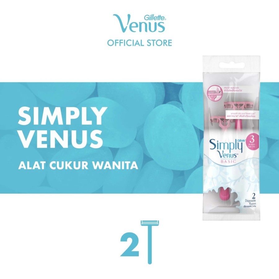 Gillette Simply Venus Alat Cukur Wanita isi 2