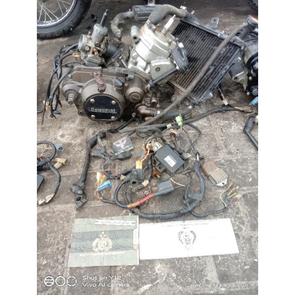 mesin bulat Kawasaki Ninja RR old 2006 CBU Hijau set STNK BPKB.