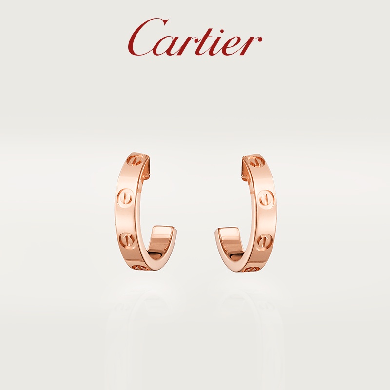 Cartier LOVE Rose Gold Gold White Gold Earrings 18K gold