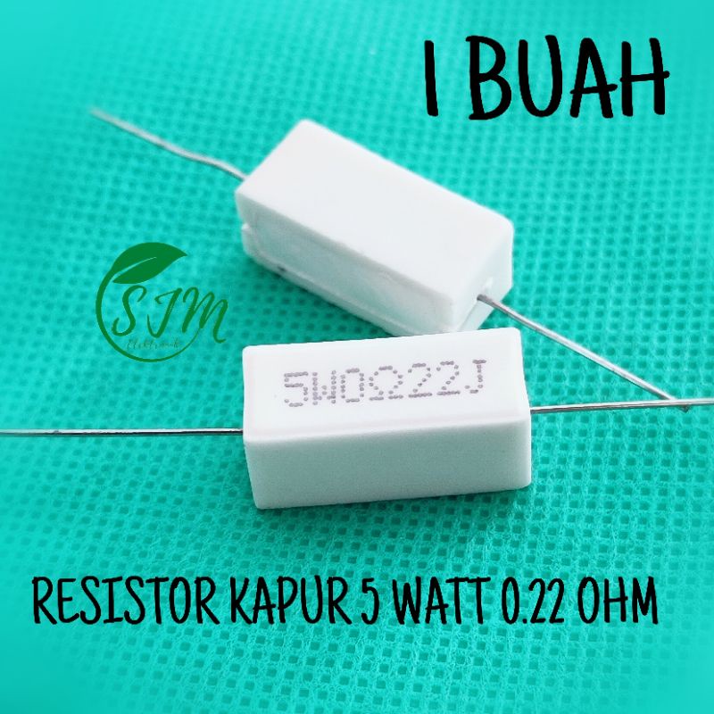 RESISTOR KAPUR 5W 0.22 OHM 5watt 0,22ohm