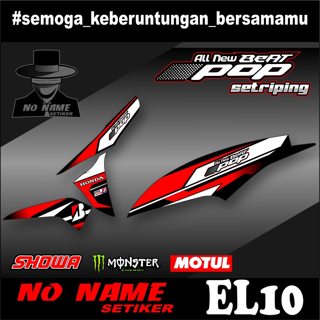 Sticker Striping Variasi List beat pop (el10) Desain Minimalis Racing