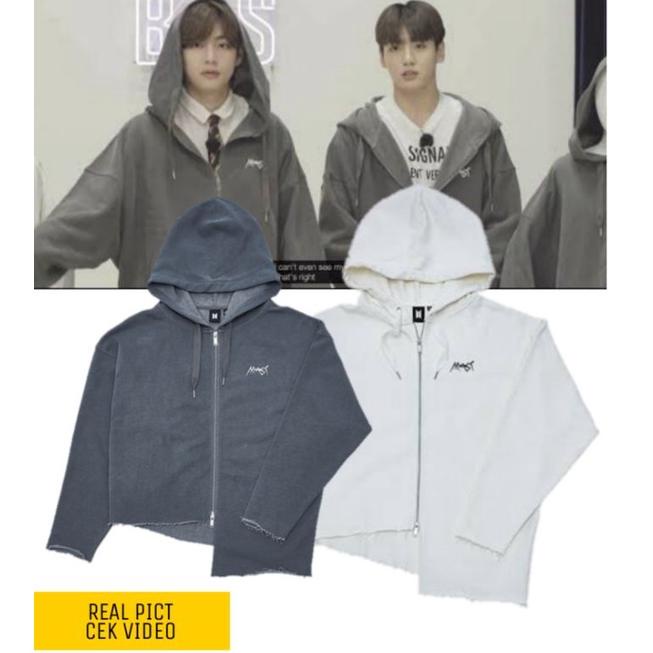 NEW STOCK ZIP UP Hoodie Jungkook ARMYST un official ready 3xl CROP ( tanpa PRE ORDER)