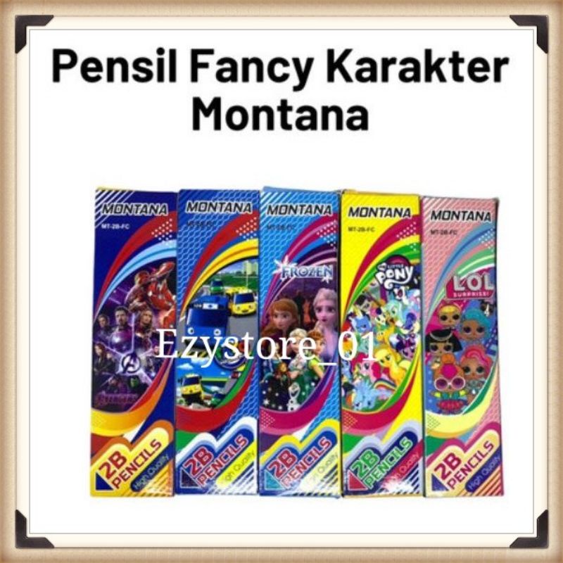 

Pencil/Pensil 2B kayu Fancy karakter isi 12pcs
