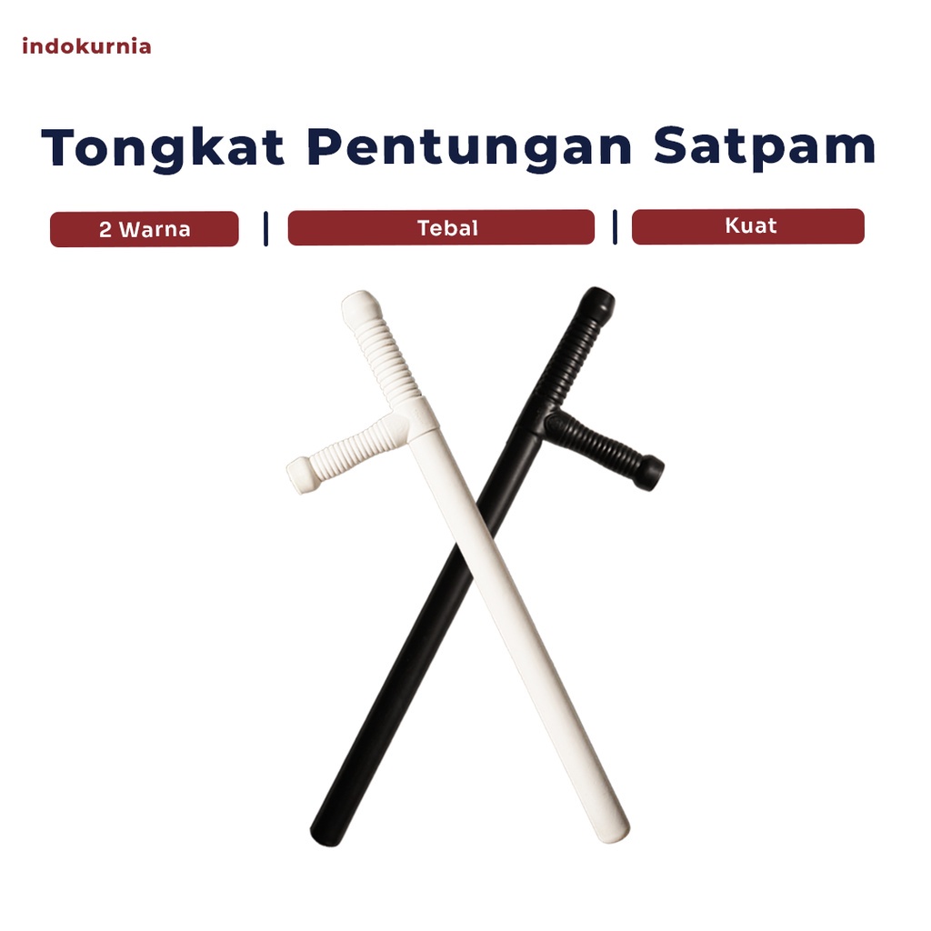 TONGKAT T Pentungan Satpam Security Satpol - LOGO POLRI