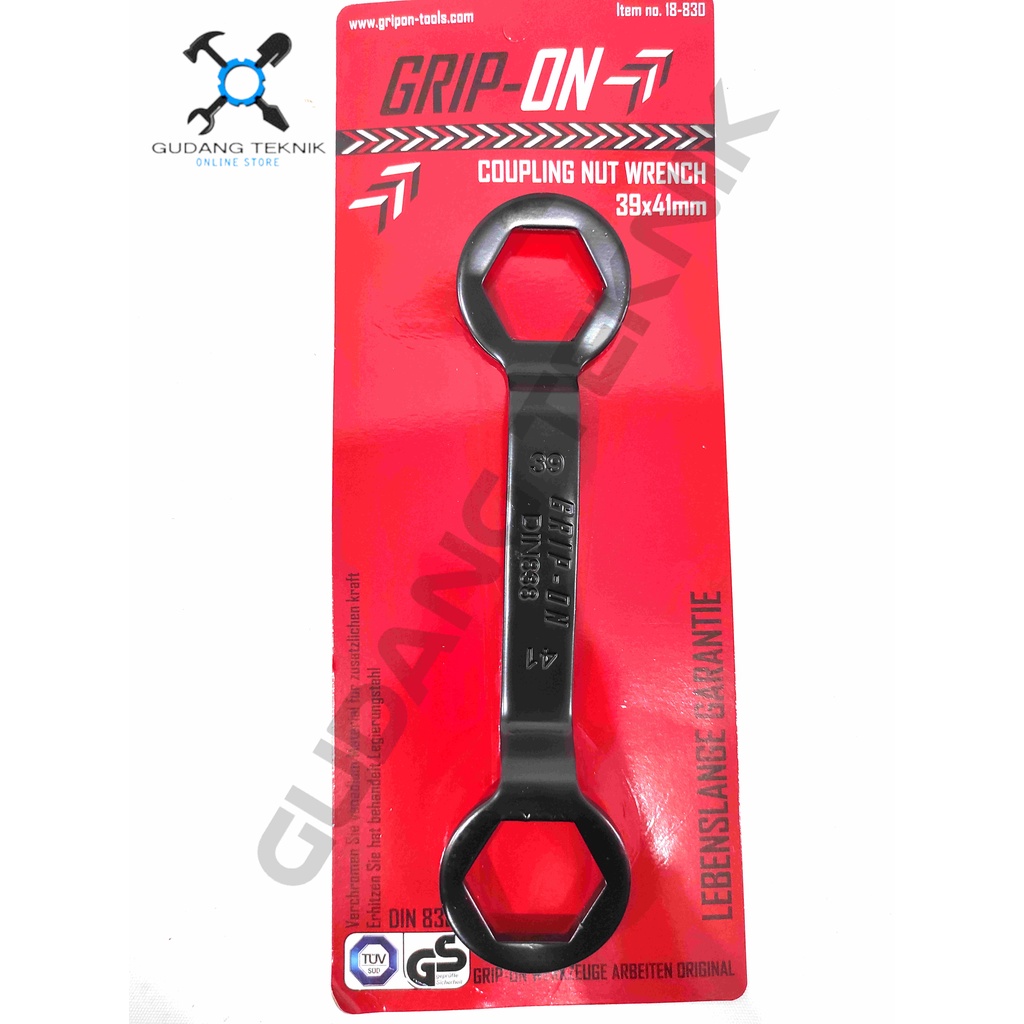 Kunci Kopling Motor 39x41mm GRIP ON 18-830 / Coupling Nut Wrench 39x41 - Kunci Pembuka Kopling Matic Matik GRIP ON