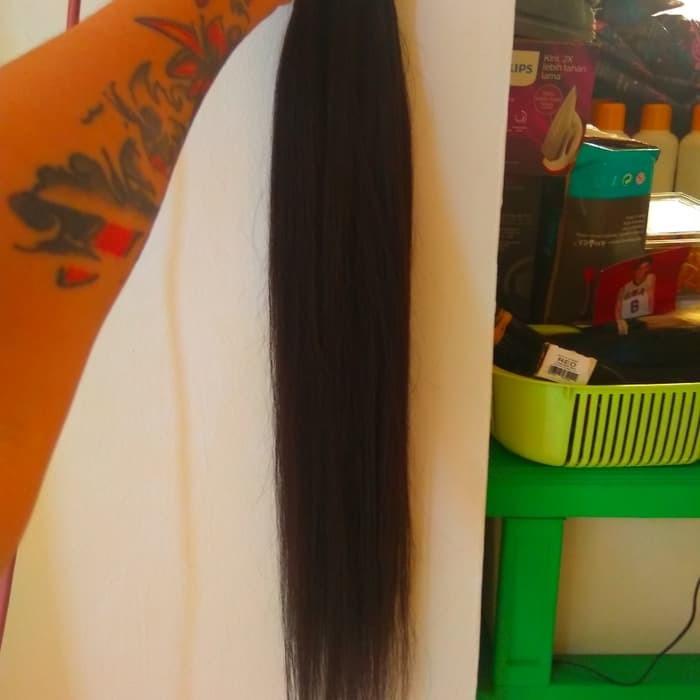 Terlaris Rambut Sambung 120Helai Panjang 65Cm Asli Rambut Potong Manusia Smooth
