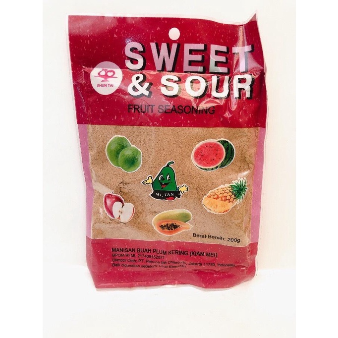 

Shun Tai Fruit Seasoning Sweet & Sour / Garam Buah Kiam Mei 200g