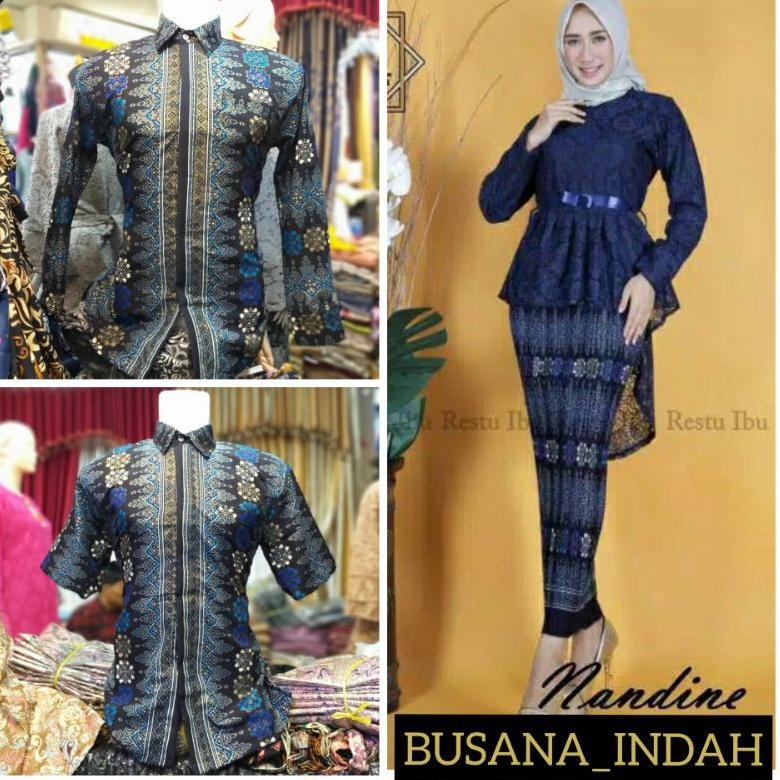 REKOMENDASI COUPLE KEBAYA AURORA DAN TUNIK BRUKAT KURUNG BATIK TORAJA NAVY