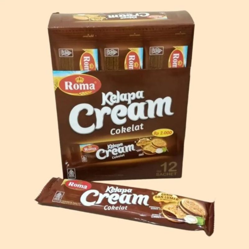 

Biskuit roma kelapa cream rasa coklat kelapa isi 12pcs perbox