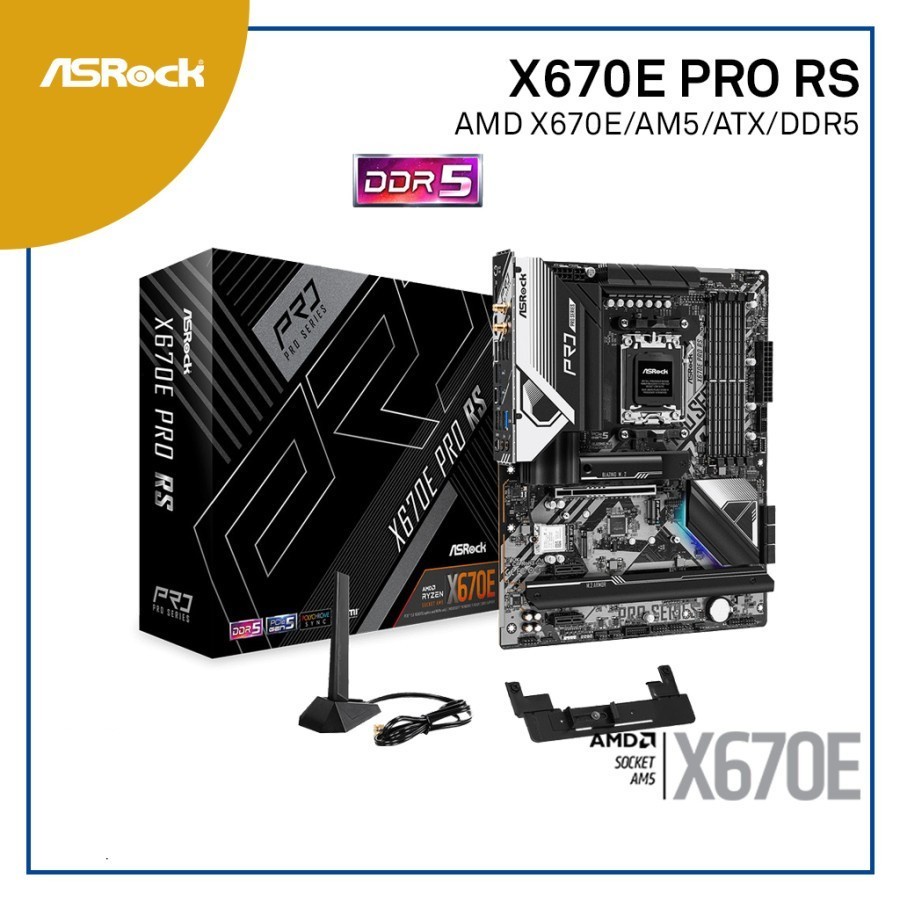 Asrock X670E Pro RS AM5 DDR5 + Processor AMD AM5 Ryzen 7 7700X