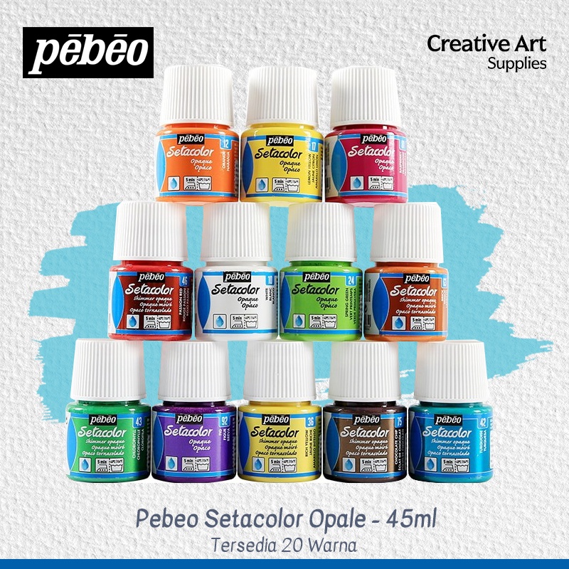 

Cat Kain Tekstil Pebeo Setacolor Opaque Paint 45ml For Fabric