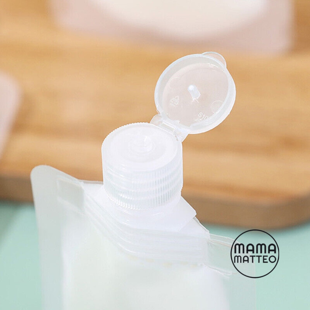 Pouch Cairan Travel Refill / Botol Tempat Wadah Kemasan Kosong Liquid Shampo Sabun Body Lotion Isi Ulang Bahan Plastik 30ml 50ml 100ml