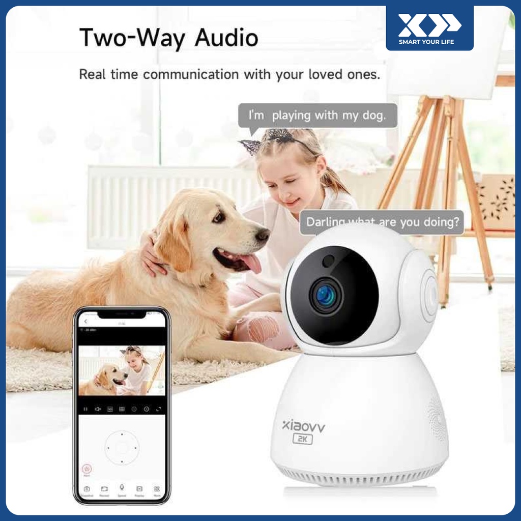 Xiaovv 360° Security Camera Q8 1296P CCTV IP Camera Original