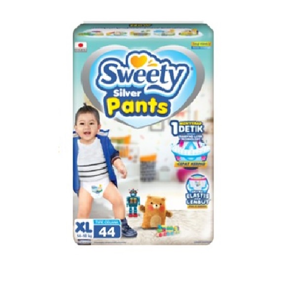 SWEETY SILVER PANTS XL 44 PCS - POPOK