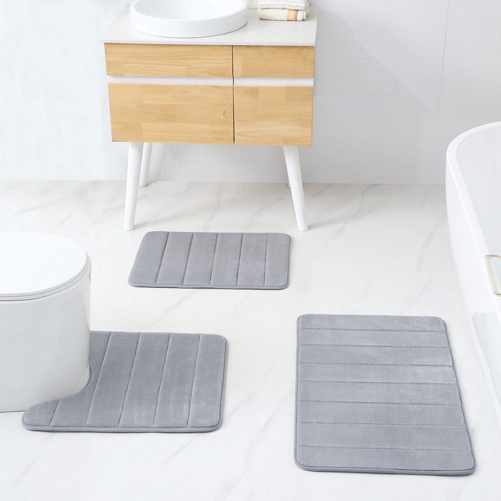 Keset Kamar Mandi Daya serap tinggi Memory Foam Mat Anti Slip/ Keset Dapur anti Slip.