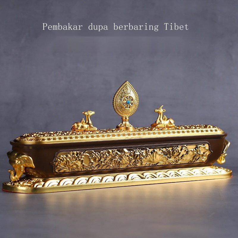Nepal Garis Dupa Kotak Tungku Aromaterapi Double Rusa Menguntungkan Batang Gajah Dewa untuk Buddha R