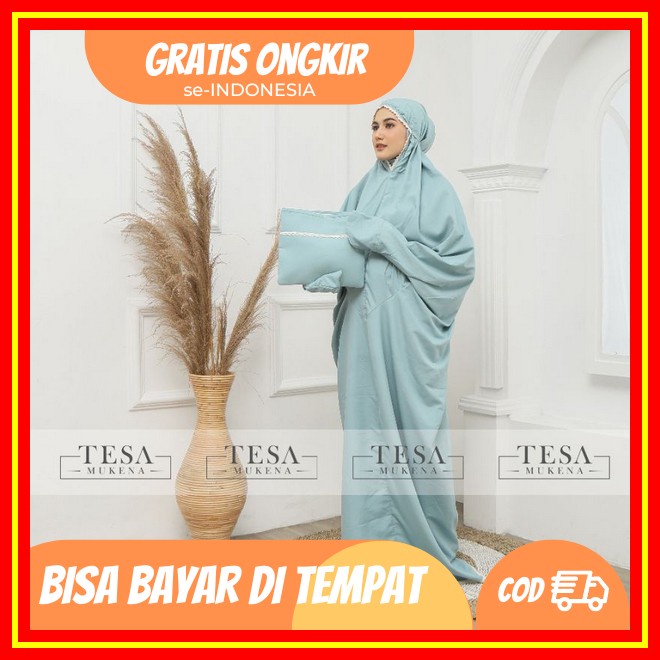 Maidah Mukena Dewasa Terusan Putih Renda Rayon Super Premium Size Jumbo Free Tas Mukenah Mukena Trav