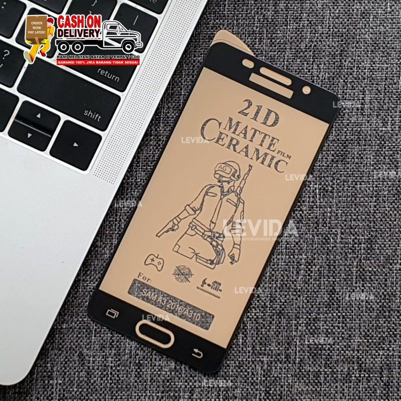 SAMSUNG A3 2016 SAMSUNG A3 2017 Anti gores ceramic matte clear doff layar anti minyak screen guard pelindung layar plastik mika bukan kaca tempered