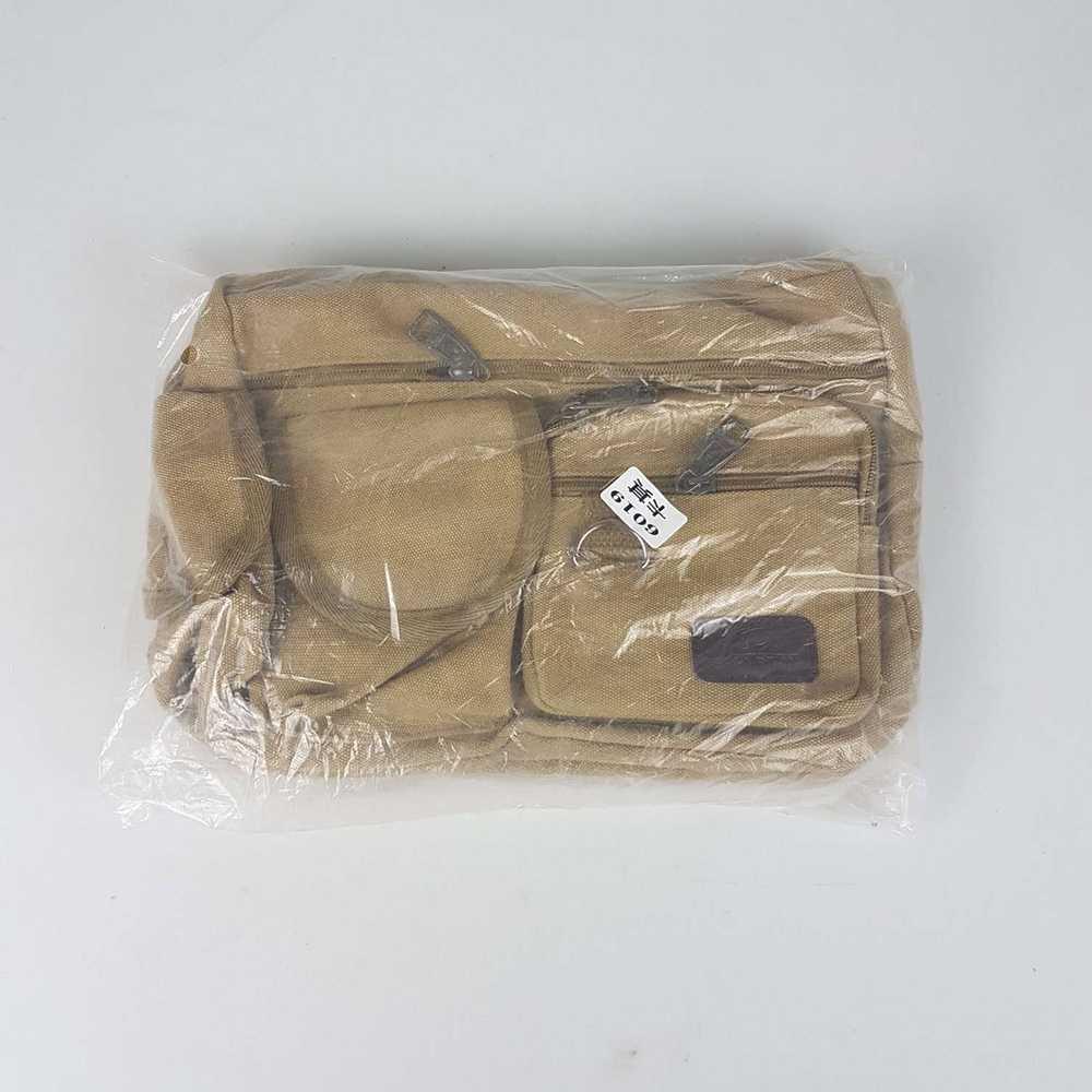 Tas Selempang Messenger Bag Bahan Kanvas - 6109 - Khaki