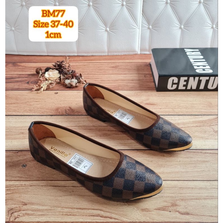 ABBUSHOES Bm 77-sepatu platshoes wanita