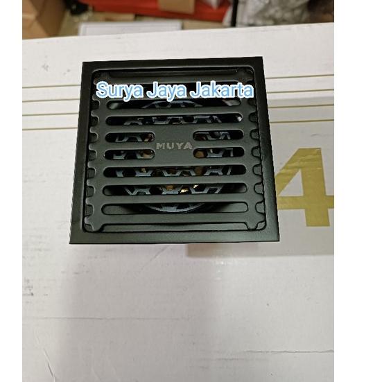 ➭ Smart floor drain black kotak kuningan / Smart floor drain hitam kotak ✹