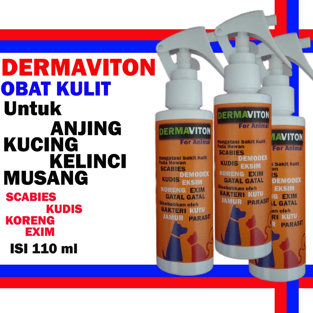 DERMAVITON Obat Kulit Anjing Kucing Hewan Peliharaan Mengatasi Sakit Kulit Jamur