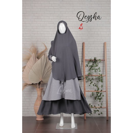 EY- GAMIS JAGUARD EMBOSS MOTIF KOMBI YORIS POLOS QEYSHA BY LUBNA/SET KHIMAR SYARI JUMBO CADAR LEBARA