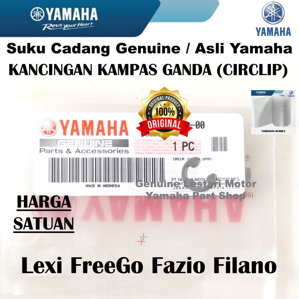 Kancingan Kampas Ganda Circlip Lexi FreeGo Fazio Filano Asli Yamaha Surabaya
