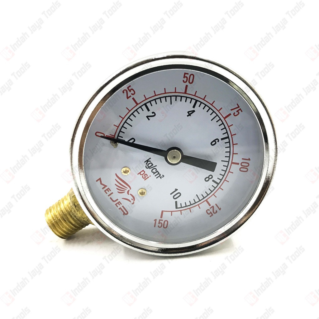 MEIJER Manometer 6 10 16 25 Bar - Pressure Gauge Ukuran Angin