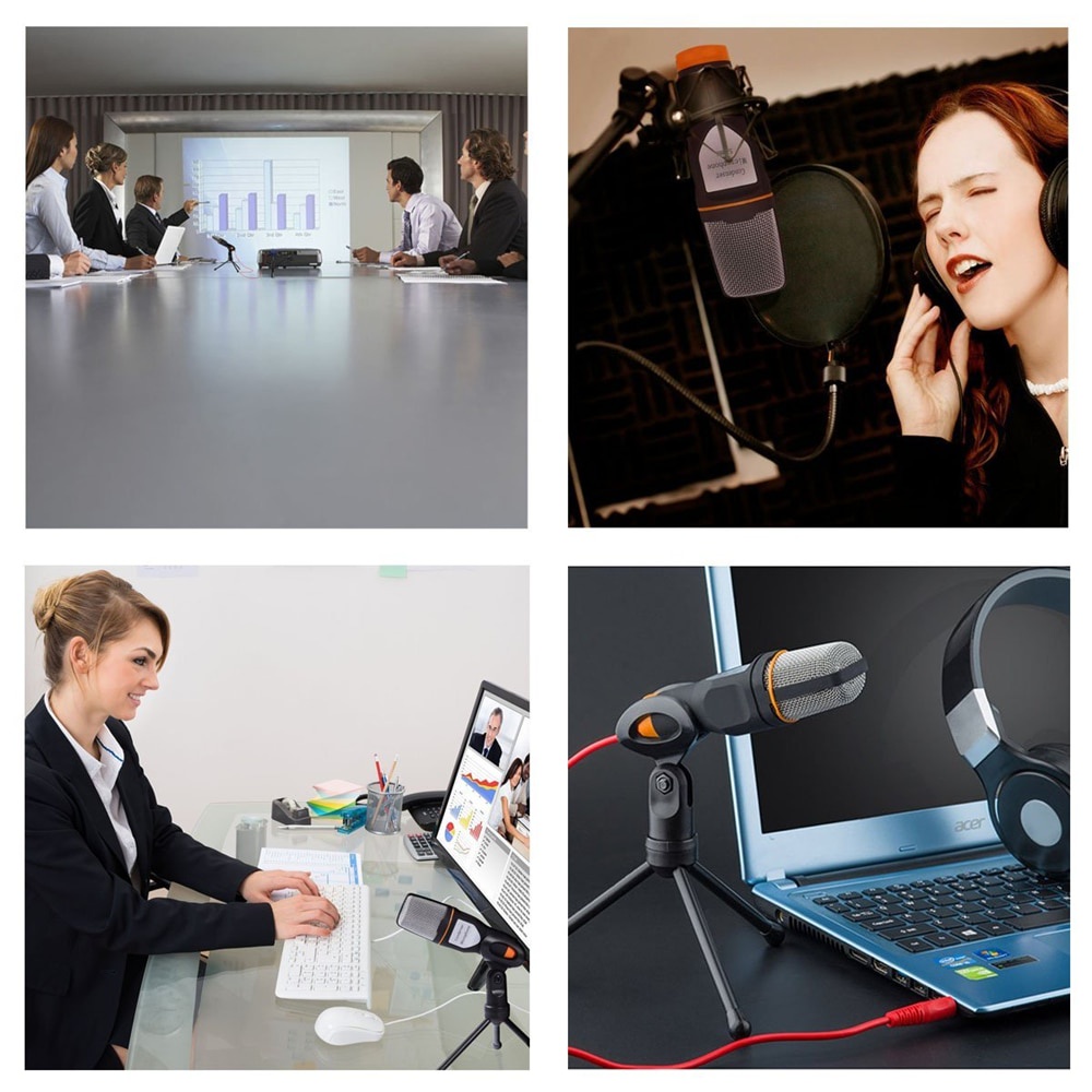 PP Mic Condenser Taffstudio SF666 Microphone Original Zoom Meeting Rapat Online