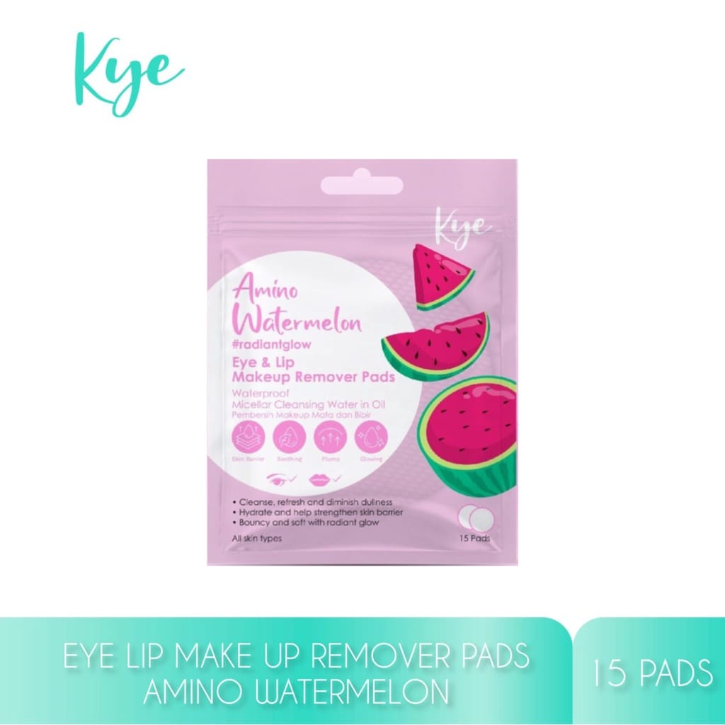 Kye Amino Watermelon Eye &amp; Lip Makeup Remover Pads