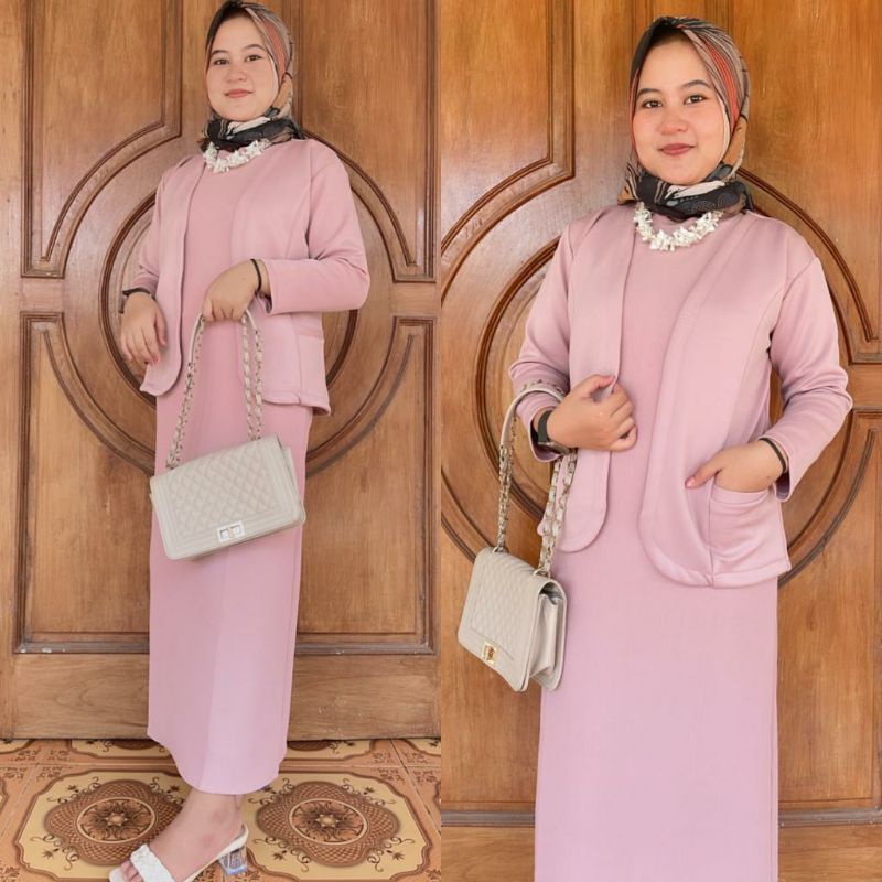 NABILA SET BLAZER INER KNIT