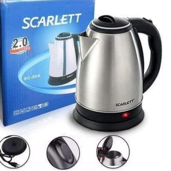 ☟ COD TEKO LISTRIK SCARLETT 2 LITER HIGH QUALITY/TEKO PEMANAS AIR/TEKO LISTRIK MURAH/ALAT PEMANAS AI