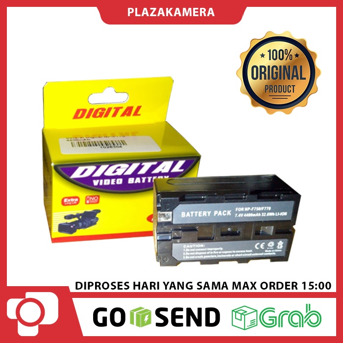 Digital Video Battery NP-F770 F750 4400mAh for Camcorder LED dsb