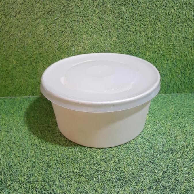 ] Paper Bowl 800ml Dengan Tutup | Mangkok Kertas Buat Panas | Bakso