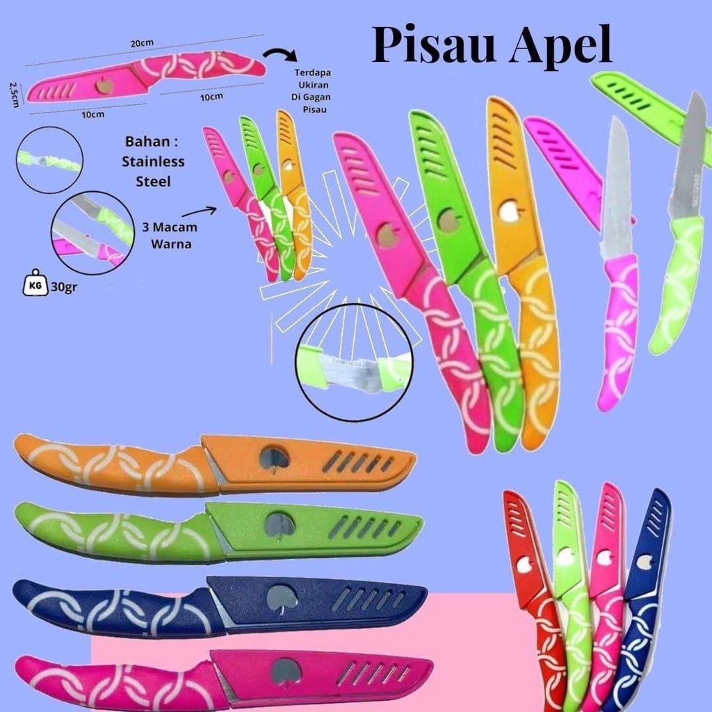 PISAU APEL BUAH STAINLESS STEEL SHARP KITCHEN KNIFE SERBAGUNA