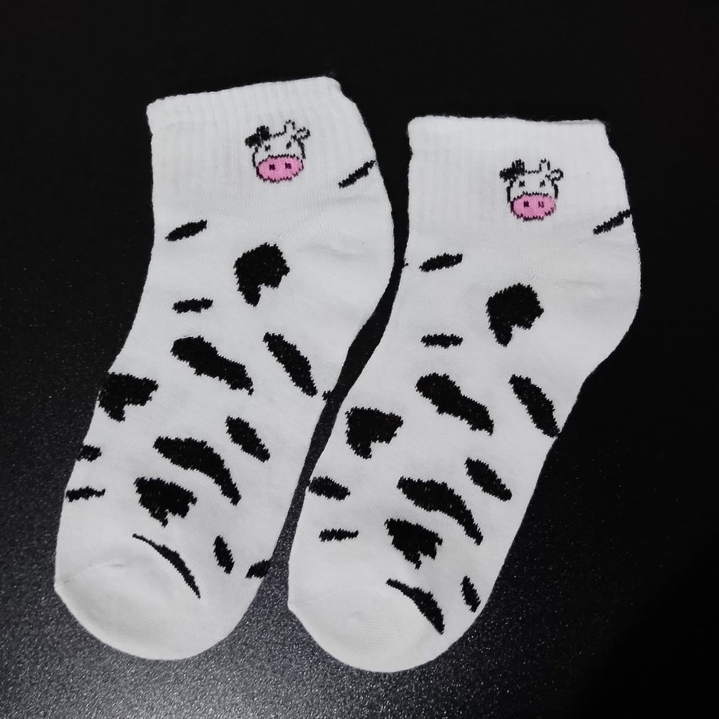 Kaos Kaki KS14 Kaos Kaki Fashion Unisex Motif Sapi Lucu Wanita Pria