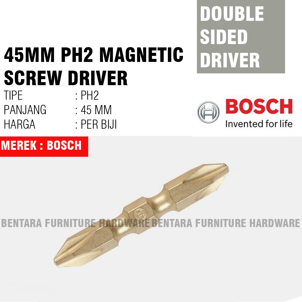 BOSCH Driver Mata Bor Obeng 45MM - 65MM (Magnet) PH2