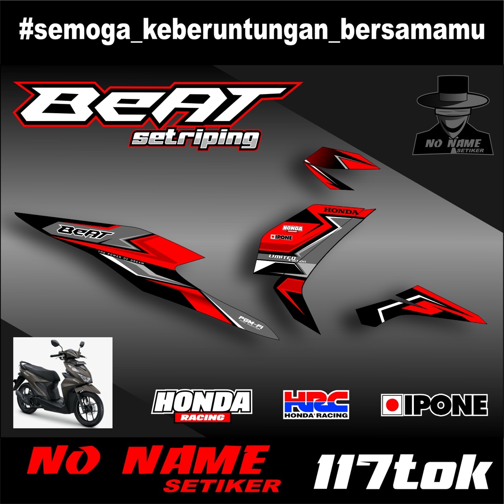 Striping BEAT NEW ESP ISS CBS DELUXE 2020-2021 (117tok) Sticker Lis Variasi New Beat Esp Beat Street 2020 - 2021