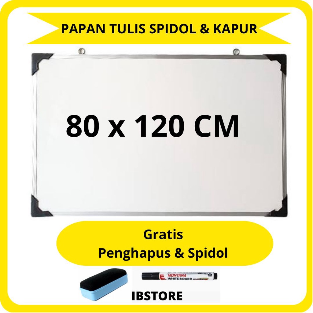 

Papan Tulis Anak 80 x 120 free Spidol dan Kapur / Whiteboard / Blackboard Ukuran 80X120 (FREE SPIDOL DAN PENGHAPUS)