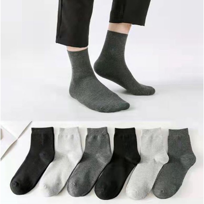 Kaos Kaki Pria Katun Catton Anti Bakterial Kerja Sekolah Socks SCH046