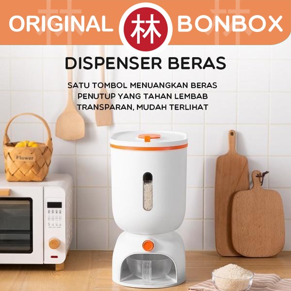 BONBOX BKE701 Dispenser Beras Rice Box Kapasitas 10KG Tempat Box Beras