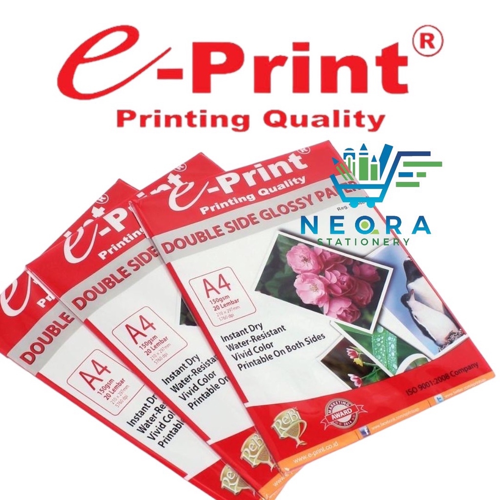 

E-Print PP-GLO 003 Photo Paper Double Side Glossy A4 | 150gsm 20 Sheets